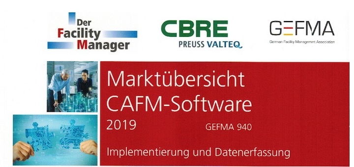 Die Marktübersicht CAFM-Software 2019 ist erschienen und informiert wieder umfangreich zu vielen Unternehmen