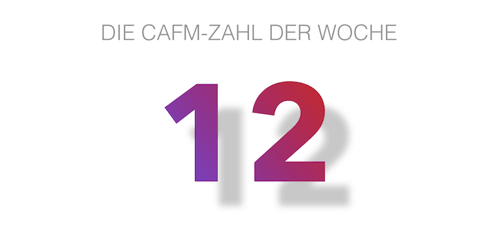 Die CAFM-Zahl der Woche ist die 12 für derzeit zwölf kommenden Veranstaltungen mit Berzug zu FM