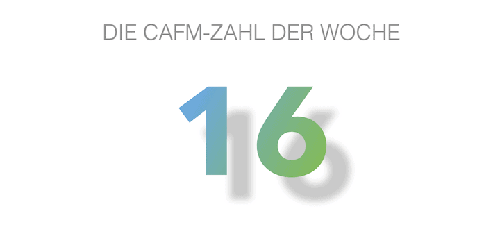 Die CAFM-Zahl der Woche ist die 16 für die ab morgen gültigen 16 Prozent Mehrwertsteuer