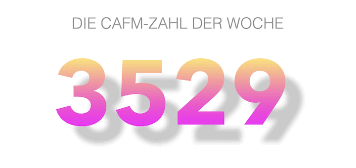 Die CAFM-Zahl der Woche ist die 3529, mit der man in Euro als Singlehaushalt zu den zehn Prozent Topverdienern im Deutschland gehört