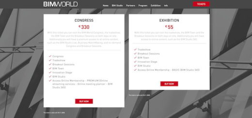 Ab sofort sind Tickets für die BIM World Munich 2020 am 24. und 25. November 2020 erhältlich