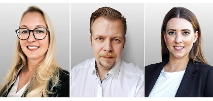 Die Preisträger des GEFMA-Förderpreises für Fachwirte 2020 sind (v.r.) Nadja Raabe, Heiko Merker und Alexa Pfingst