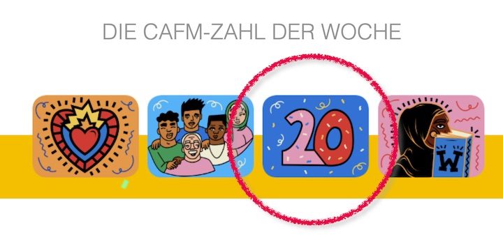 Die CAFM-Zahl der Woche ist die 20 für 20 Jahre Wikipedia