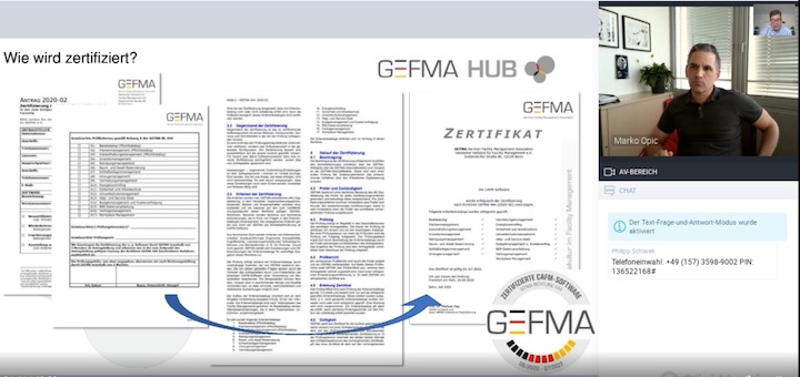 Die GEFMA bietet ein Webinar zu Ablauf und Nutzen der GEFMA 444 Zertifizierung an