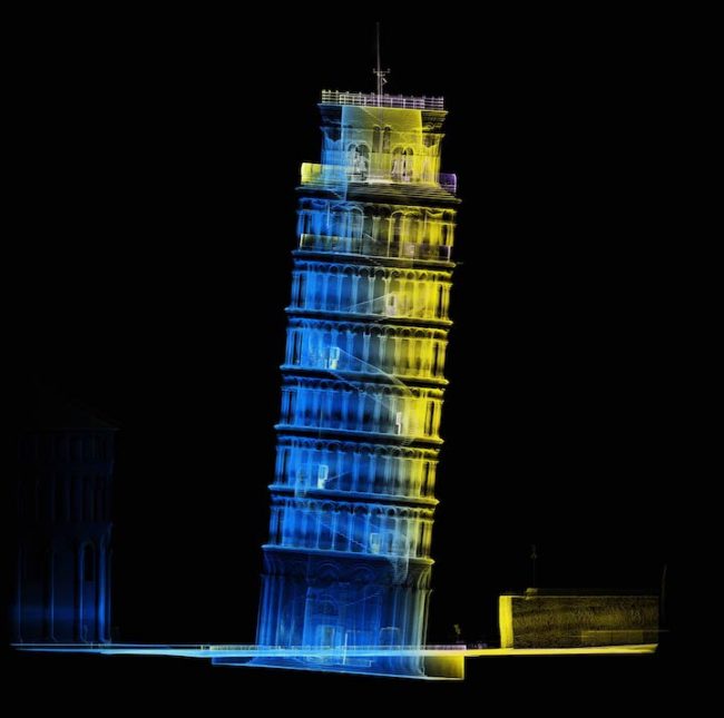 Einblick inklusive: Mit dem Laserscan von dotscene lässt sich auch das Innenlegen des Turms sichtbar machen