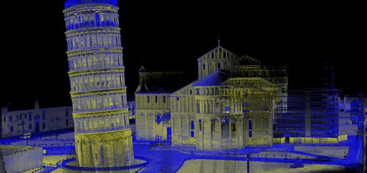 dotscene hat per Laserscan den Schiefen Turm von Pisa erstmals digital aufgenommen