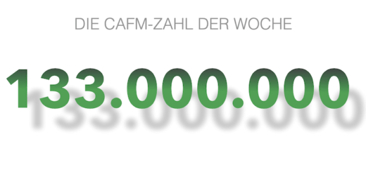 Die CAFM-Zahl der Woche ist die 133.000.000 für die Summe, die aktuell in KI_Forschung investiert werden soll
