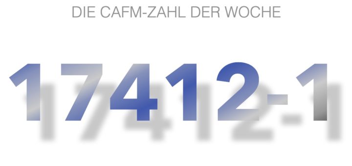 Die CAFM-Zahl der Woche ist die 17412-1 für die jüngste DIN-Norm für BIM und den Lebenszyklus