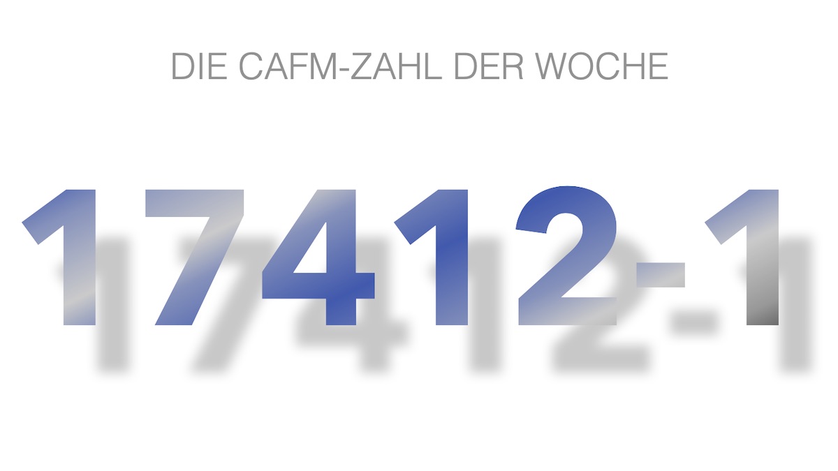 Die CAFM-Zahl der Woche ist die 17412-1 für die jüngste DIN-Norm für BIM und den Lebenszyklus 