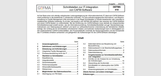 Die Richtlinie GEFMA 410 - Schnittstellen zur IT-Integration von CAFM-Software ist jetzt in einer Neuauflage veröffentlicht worden