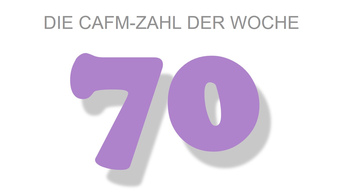 Die CAFM-Zahl der Woche ist die 70 für die 70 Experten aus 4 Gremien, die sich um die Normierung der BIM-Normierung kümmern - Bild: CAFM-News