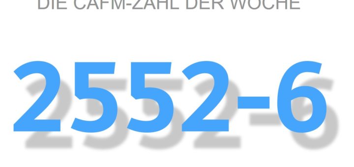 Die CAFM-Zahl der Woche ist die 2552-6 für die BIM2FM-Richtlinie des VDI, die kommen wird - früher oder später
