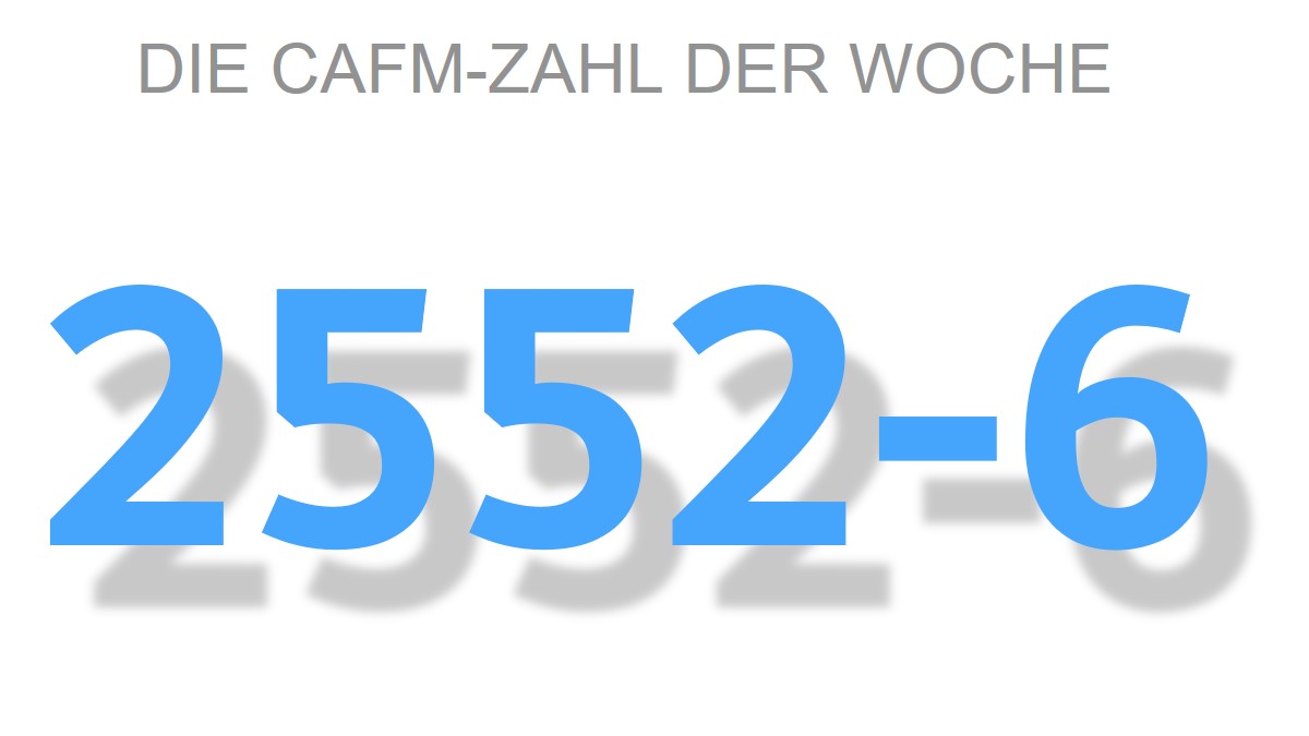 Die CAFM-Zahl der Woche ist die 2552-6 für die BIM2FM-Richtlinie des VDI, die kommen wird - früher oder später