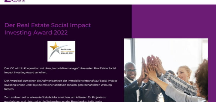 Der ICG Social Impact Award will sozial- und umweltverträgliche Investments prämieren - Bild: ICG