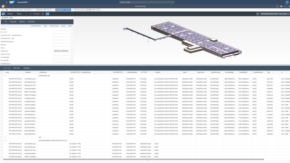Korasoft kann per Web-Service Daten aus BIM-Modellen für das CAFM extrahieren und mit Informationen anderer Quellen anreichern- Bild: Korasoft