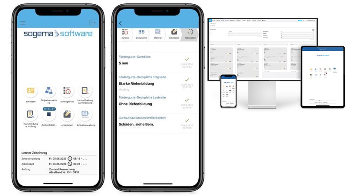 Das Schweizer Softwarehaus Sogema hat mit CareOffice Touch eine umfassend offlinefähige App für die Instandhaltung vorgestellt -Bild: Sogema
