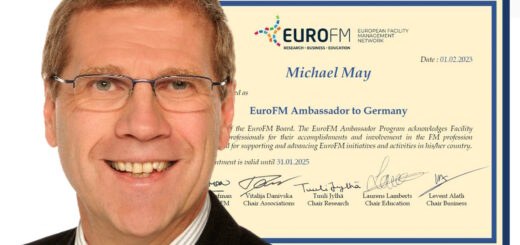 Prof. Michael May wurde als EuroFM Ambassador Germany bestätigt - Bild: EuroFM, privat; Montage: CAFM-News