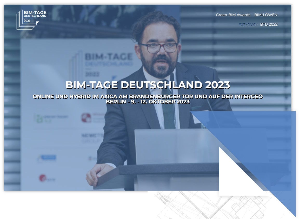Die BIM-Tage Deutschland finden dieses Jahr vom 9. bis 12. Oktober statt - Bild: BIM-Events GmbH