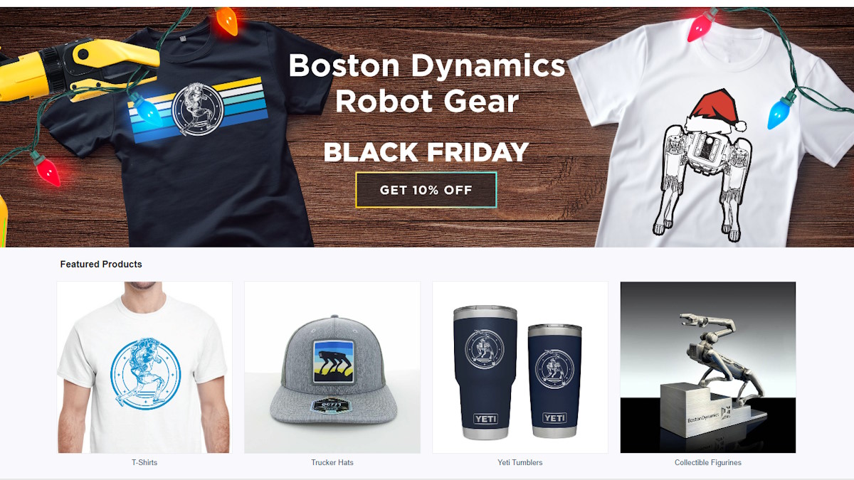 Boston Dynamics hat für seine Roboter jetzt auch einen Merchandise-Shop eingerichtet - Bild: Boston Dynamics
