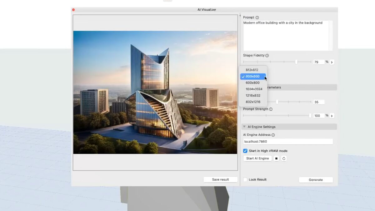 Mit dem AI Visualizer erweitert Graphisoft die Möglichkeit der Gebäudedarstellung in Archicad um eine weitere Option - Bild: Graphisoft